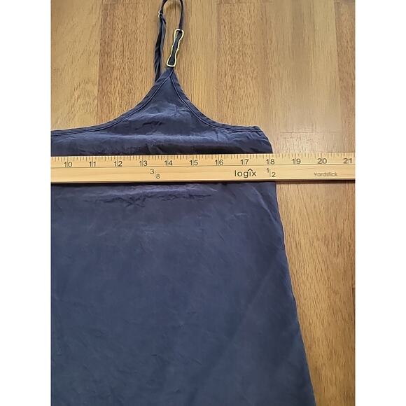 Lilly Pulitzer Silk Cami Top M Navy Gold Adjustable Straps Sleeveless - Picture 8 of 10